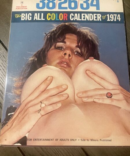 Vintage 38/26/34 Big All Color Calender of 1974